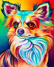Charger l'image dans la galerie, Broderie Diamant Portrait de Chien en couleur animaux chiens Pop Art | FiguredArt
