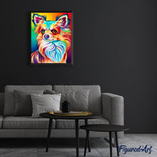 Charger l'image dans la galerie, Broderie Diamant Portrait de Chien en couleur animaux chiens Pop Art | FiguredArt