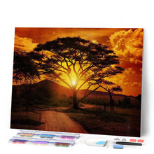 Charger l'image dans la galerie, Broderie Diamant - Grand Arbre et Lever du soleil
