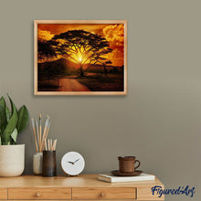 Charger l'image dans la galerie, Broderie Diamant - Grand Arbre et Lever du soleil
