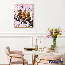 Charger l'image dans la galerie, Broderie Diamant | Broderie Diamant - Trois chatons sur une Branche | animaux Broderie Animaux chats | FiguredArt