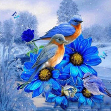 Charger l'image dans la galerie, Broderie Diamant | Broderie Diamant - Oiseaux bleus | animaux Broderie Animaux oiseaux | FiguredArt