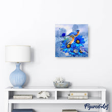 Charger l'image dans la galerie, Broderie Diamant | Broderie Diamant - Oiseaux bleus | animaux Broderie Animaux oiseaux | FiguredArt