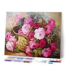 Charger l'image dans la galerie, Broderie Diamant | Broderie Diamant - Roses dans un Panier | Broderie Fleurs fleurs | FiguredArt