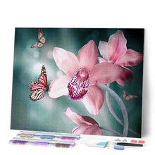 Charger l'image dans la galerie, Broderie Diamant | Broderie Diamant - Papillon et Orchidée | animaux Broderie Animaux Broderie Fleurs fleurs papillons | FiguredArt