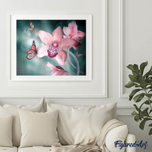 Charger l'image dans la galerie, Broderie Diamant | Broderie Diamant - Papillon et Orchidée | animaux Broderie Animaux Broderie Fleurs fleurs papillons | FiguredArt