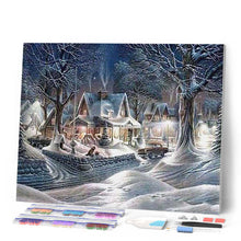 Charger l'image dans la galerie, Broderie Diamant | Broderie Diamant - Maisons sous la Nuit | Broderie Paysages paysages | FiguredArt