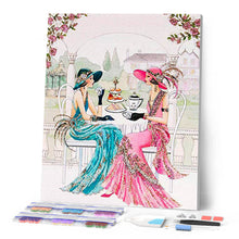 Charger l'image dans la galerie, Broderie Diamant Femmes autour du Thé femmes Broderie Romantique romantique | FiguredArt