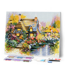 Charger l'image dans la galerie, Broderie Diamant - Maison au bord de la rivière
