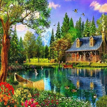 Charger l'image dans la galerie, Broderie Diamant | Broderie Diamant - La Maison du Lac | Broderie Paysages paysages | FiguredArt