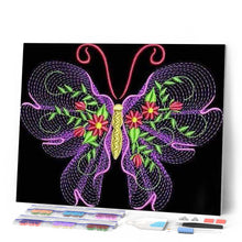 Charger l'image dans la galerie, Broderie Diamant | Broderie Diamant - Papillon abstrait | animaux Broderie Animaux papillons | FiguredArt
