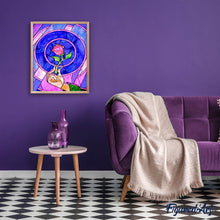 Charger l'image dans la galerie, Broderie Diamant | Broderie Diamant - Rose Vitrail | Broderie Fleurs fleurs | FiguredArt