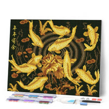 Charger l'image dans la galerie, Broderie Diamant - Carpes Koi dorées