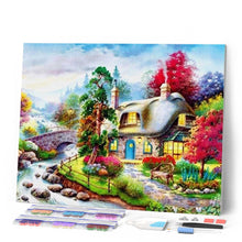 Charger l'image dans la galerie, Broderie Diamant | Broderie Diamant - Chaumière près du Pont | Broderie Paysages paysages | FiguredArt