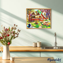 Charger l'image dans la galerie, Broderie Diamant | Broderie Diamant - Chaumière paisible | Broderie Paysages paysages | FiguredArt