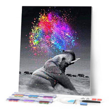 Charger l'image dans la galerie, Broderie Diamant | Broderie Diamant - Eléphant et Couleurs | animaux Broderie Animaux éléphants | FiguredArt