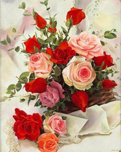 Charger l'image dans la galerie, Broderie Diamant | Broderie Diamant - Composition de Roses | Broderie Fleurs fleurs | FiguredArt