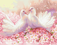 Charger l'image dans la galerie, Broderie Diamant - Couple de Colombes
