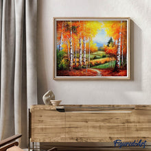 Charger l'image dans la galerie, Broderie Diamant | Broderie Diamant - Bouleaux en Automne | Broderie Paysages paysages | FiguredArt