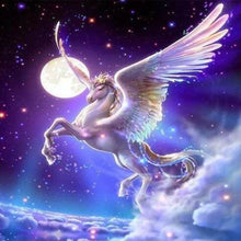 Charger l'image dans la galerie, Broderie Diamant | Broderie Diamant - Licorne et Lune | animaux Broderie Animaux Broderie Paysages licornes paysages | FiguredArt