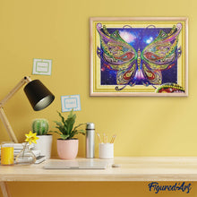 Charger l'image dans la galerie, Broderie Diamant | Broderie Diamant - Papillon Cachemire | animaux Broderie Animaux papillons | FiguredArt