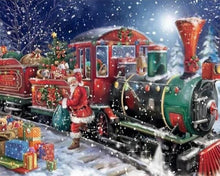Charger l'image dans la galerie, Broderie Diamant | Broderie Diamant - Le Train du Père Noël | Broderie Religion Noël | FiguredArt