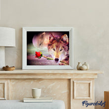 Charger l'image dans la galerie, Broderie Diamant - Loup Romantique