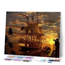 Charger l'image dans la galerie, Broderie Diamant | Broderie Diamant - Bateau Pirate | bateaux Broderie Bateaux | FiguredArt