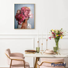 Charger l'image dans la galerie, Broderie Diamant - Femme Fleur