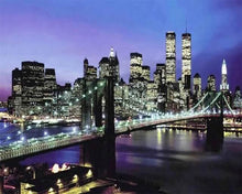 Charger l'image dans la galerie, Broderie Diamant | Broderie Diamant - Pont de New York | Broderie Ville ville | FiguredArt