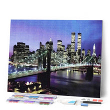 Charger l'image dans la galerie, Broderie Diamant | Broderie Diamant - Pont de New York | Broderie Ville ville | FiguredArt