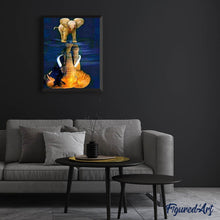 Charger l'image dans la galerie, Broderie Diamant | Broderie Diamant - Eléphant et son reflet | animaux Broderie Animaux éléphants | FiguredArt