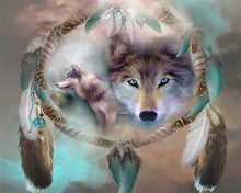 Charger l'image dans la galerie, Broderie Diamant | Broderie Diamant - Loups et Plumes | animaux Broderie Animaux lapins loups | FiguredArt