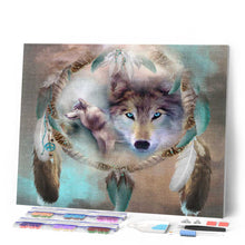 Charger l'image dans la galerie, Broderie Diamant | Broderie Diamant - Loups et Plumes | animaux Broderie Animaux lapins loups | FiguredArt