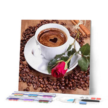 Charger l'image dans la galerie, Broderie Diamant | Broderie Diamant - Café et Rose | Broderie Cuisine cuisine | FiguredArt