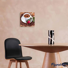 Charger l'image dans la galerie, Broderie Diamant | Broderie Diamant - Café et Rose | Broderie Cuisine cuisine | FiguredArt