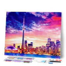 Charger l'image dans la galerie, Broderie Diamant Panorama d'une grande ville ville | FiguredArt