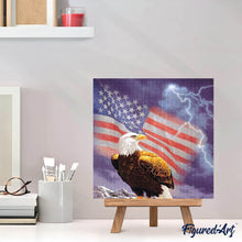 Charger l'image dans la galerie, Broderie Diamant | Broderie Diamant - Aigle Américain | aigles animaux Broderie Animaux | FiguredArt