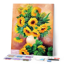 Charger l'image dans la galerie, Broderie Diamant | Broderie Diamant - Vase de Tournesols | Broderie Fleurs fleurs | FiguredArt