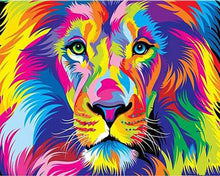 Charger l'image dans la galerie, Broderie Diamant | Broderie Diamant - Lion PopArt | animaux Broderie Animaux lions Pop Art | FiguredArt