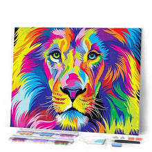Charger l'image dans la galerie, Broderie Diamant | Broderie Diamant - Lion PopArt | animaux Broderie Animaux lions Pop Art | FiguredArt