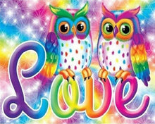 Charger l'image dans la galerie, Broderie Diamant | Broderie Diamant - Chouettes Love | autres Broderie Autres chouettes et hiboux | FiguredArt