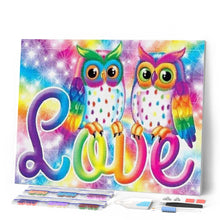 Charger l'image dans la galerie, Broderie Diamant | Broderie Diamant - Chouettes Love | autres Broderie Autres chouettes et hiboux | FiguredArt