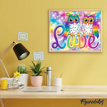 Charger l'image dans la galerie, Broderie Diamant | Broderie Diamant - Chouettes Love | autres Broderie Autres chouettes et hiboux | FiguredArt