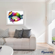 Charger l'image dans la galerie, Broderie Diamant | Broderie Diamant - Lèvres et Papillons | animaux Broderie Animaux papillons | FiguredArt