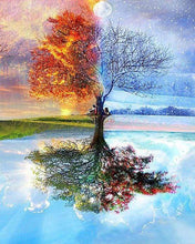 Charger l'image dans la galerie, Broderie Diamant | Broderie Diamant - Arbre 4 saisons Classique | arbres Broderie Paysages paysages | FiguredArt