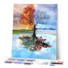 Charger l'image dans la galerie, Broderie Diamant | Broderie Diamant - Arbre 4 saisons Classique | arbres Broderie Paysages paysages | FiguredArt