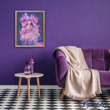 Charger l'image dans la galerie, Broderie Diamant - Jeune fille romantique