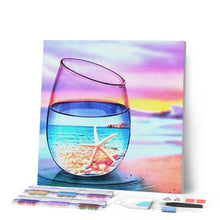 Charger l'image dans la galerie, Broderie Diamant | Broderie Diamant - Verre deau et Etoile de Mer | animaux Broderie Animaux Broderie Paysages paysages | FiguredArt