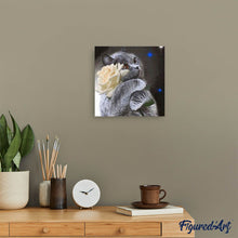 Charger l'image dans la galerie, Broderie Diamant | Broderie Diamant - Chat et Rose Blanche | animaux Broderie Animaux Broderie Paysages chats paysages | FiguredArt